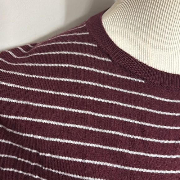 Worthington burgundy striped sweater - Picture 3 of 8